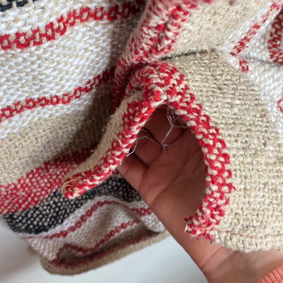 Artesanias Cuamatzi Baja poncho made in Mexico size L - Picture 9 of 11